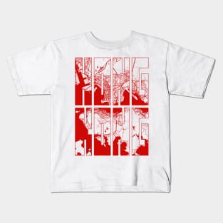 Hong Kong City Map Typography - Oriental Kids T-Shirt